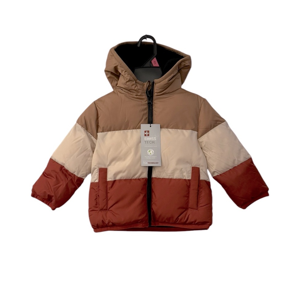 Swiss Tech Toddler Heavyweight Puffer Jacket Dark Latte Size 18 Month
